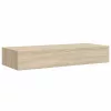 2 db tölgyszínű MDF falra szerelhető fiókos polc 60x23,5x10 cm