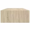 2 db tölgyszínű MDF falra szerelhető fiókos polc 60x23,5x10 cm