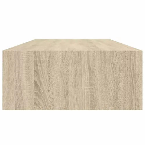 2 db tölgyszínű MDF falra szerelhető fiókos polc 60x23,5x10 cm