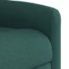 Sötétzöld szövet dönthető masszázs- és állófotel