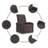 Sötétbarna szövet elektromos dönthető fotel