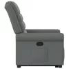 Sötétszürke szövet felállást segítő dönthető fotel