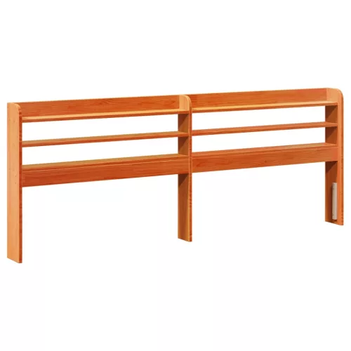 Viaszbarna tömör fenyőfa ágy matrac nélkül 200 x 200 cm