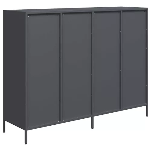 Antracit hidegen hengerelt acél tálalószekrény 135x39x103,5 cm