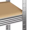 5 rétegű tárolópolcok 4 db ezüst acél és mérnöki fa