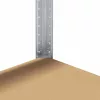 3 db 5 szintes ezüst acél és szerelt fa nagy teherbírású polc