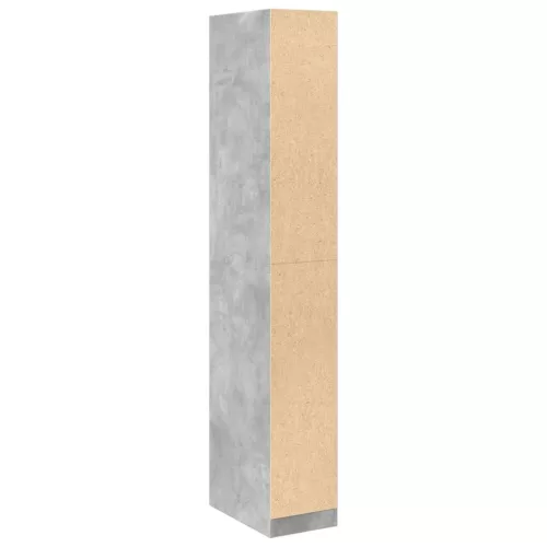 Betonszürke szerelt fa ruhásszekrény 30 x 50 x 200 cm