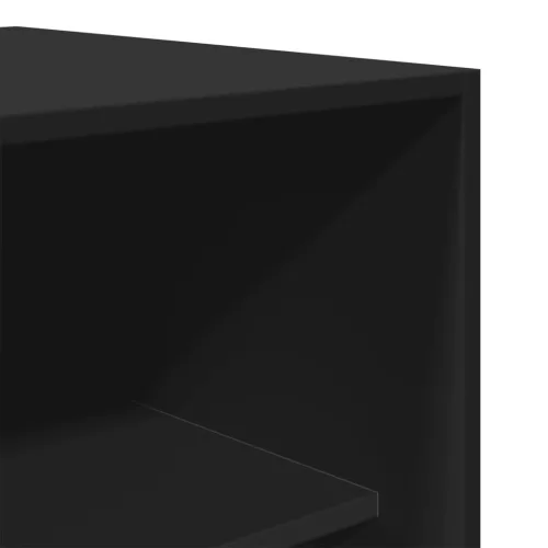 Fekete szerelt fa ruhásszekrény 80 x 50 x 200 cm