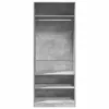 Betonszürke szerelt fa ruhásszekrény 80 x 50 x 200 cm