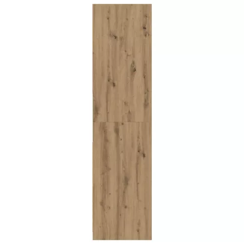 Kézműves tölgy színű szerelt fa ruhásszekrény 80 x 50 x 200 cm