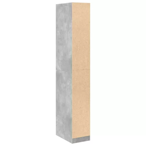 Betonszürke szerelt fa ruhásszekrény 30 x 50 x 200 cm