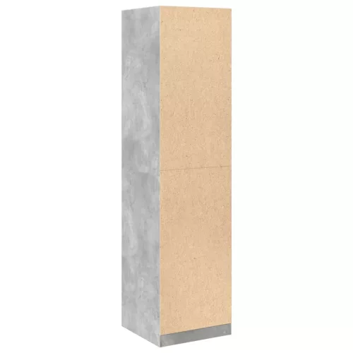 Betonszürke szerelt fa ruhásszekrény 50 x 50 x 200 cm
