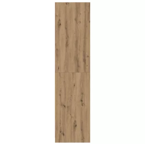 Kézműves tölgy színű szerelt fa ruhásszekrény 50 x 50 x 200 cm