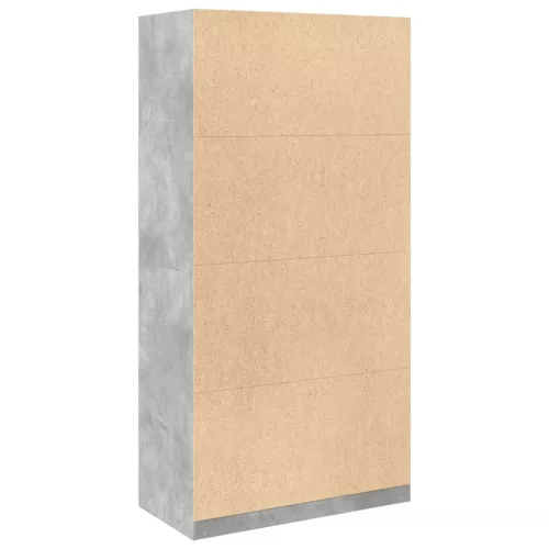 Betonszürke szerelt fa ruhásszekrény 100 x 50 x 200 cm