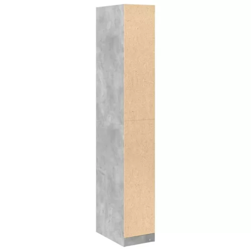 Betonszürke szerelt fa ruhásszekrény 30 x 50 x 200 cm