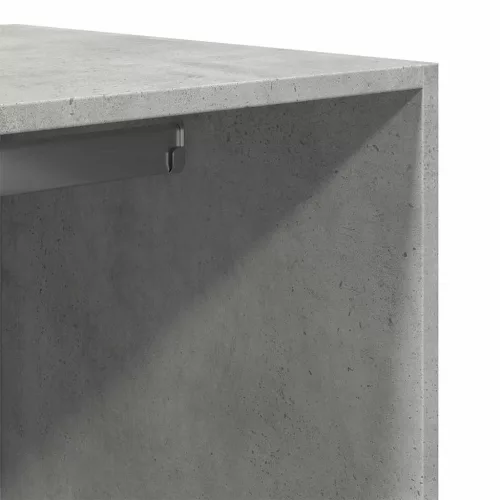 Betonszürke szerelt fa ruhásszekrény 80 x 50 x 200 cm
