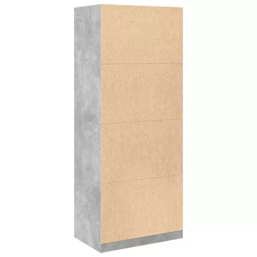 Betonszürke szerelt fa ruhásszekrény 80 x 50 x 200 cm