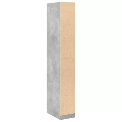 Betonszürke szerelt fa ruhásszekrény 30 x 50 x 200 cm