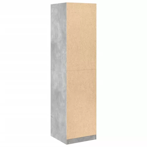 Betonszürke szerelt fa ruhásszekrény 50 x 50 x 200 cm
