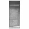 Betonszürke szerelt fa ruhásszekrény 80 x 50 x 200 cm
