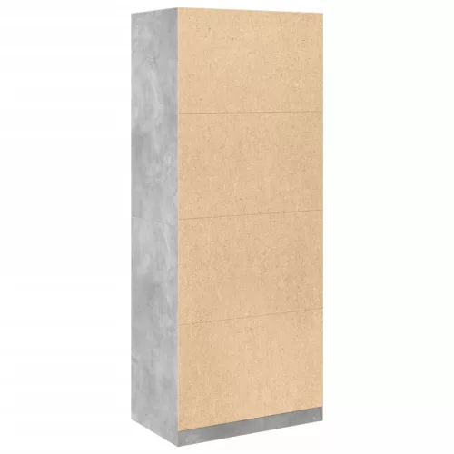 Betonszürke szerelt fa ruhásszekrény 80 x 50 x 200 cm