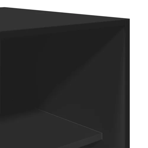 Fekete szerelt fa ruhásszekrény 100 x 50 x 200 cm