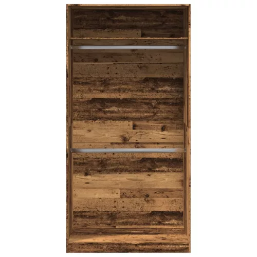 Antik fa színű szerelt fa ruhásszekrény 100 x 50 x 200 cm