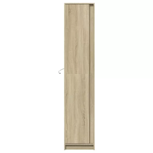 Sonoma tölgy szerelt fa LED-es magasszekrény 41,5x32,5x200 cm