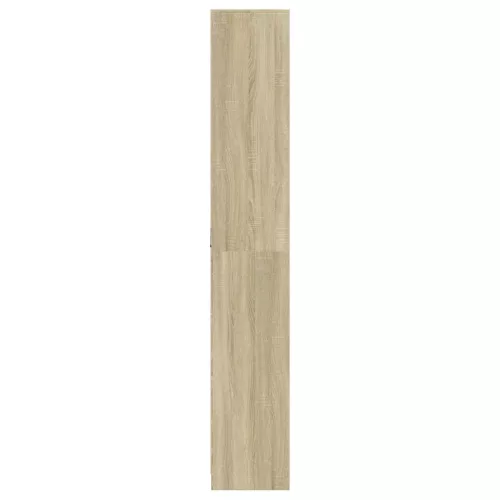Sonoma tölgy szerelt fa LED-es magasszekrény 41,5x32,5x200 cm