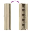 Sonoma tölgy szerelt fa LED-es magasszekrény 41,5x32,5x200 cm
