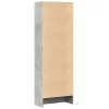 Betonszürke szerelt fa magasszekrény LED-ekkel 69x32,5x200 cm