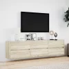 Sonoma tölgy színű falra TV-szekrény LED-del 180 x 31 x 45 cm