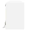 Fehér falra szerelhető TV-szekrény LED-del 180 x 31 x 45 cm
