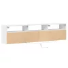 Fehér falra szerelhető TV-szekrény LED-del 180 x 31 x 45 cm