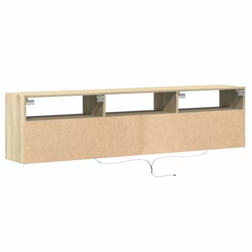 Sonoma tölgy színű falra TV-szekrény LED-del 180 x 31 x 45 cm