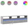 Fehér falra szerelhető TV-szekrény LED-del 180 x 31 x 45 cm