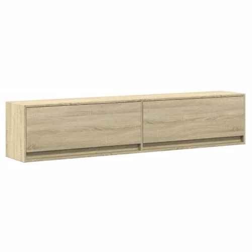 Sonoma tölgy színű falra TV-szekrény LED-del 180 x 31 x 38 cm