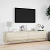 Sonoma tölgy színű falra TV-szekrény LED-del 180 x 31 x 38 cm