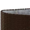 7 részes barna polyrattan kerti ülőgarnitúra párnákkal