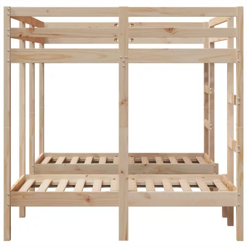 Tömör fenyőfa tripla emeletes ágykeret 140x200/70x140 cm