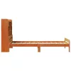 Barna tömör fenyőfa könyvespolcos ágy matrac nélkül 75 x 190 cm