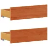 Barna tömör fenyőfa könyvespolcos ágy matrac nélkül 100 x 200cm