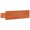 Barna tömör fenyőfa könyvespolcos ágy matrac nélkül 150 x 200cm