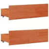 Barna tömör fenyőfa könyvespolcos ágy matrac nélkül 140 x 200cm