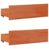 Barna tömör fenyőfa könyvespolcos ágy matrac nélkül 135 x 190cm