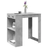 Betonszürke szerelt fa bárasztal 102 x 70 x 103,5 cm