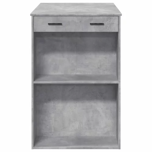 Betonszürke szerelt fa bárasztal 102 x 70 x 103,5 cm