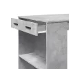 Betonszürke szerelt fa bárasztal 102 x 70 x 103,5 cm