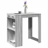 Szürke sonoma színű szerelt fa bárasztal 102 x 70 x 103,5 cm