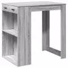 Szürke sonoma színű szerelt fa bárasztal 102 x 70 x 103,5 cm